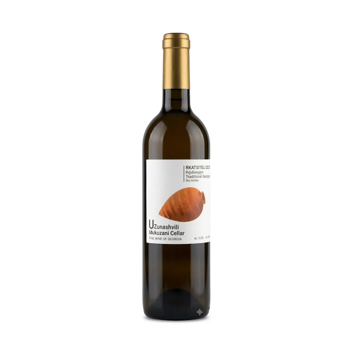 Rkatsiteli Qvevri 2020 — UZUNASHVILI'S MUKUZANI CELLAR, Amber, Kakheti